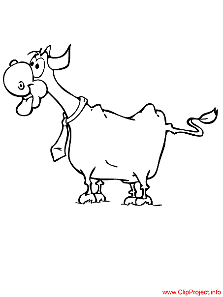 Bull colouring sheet for free