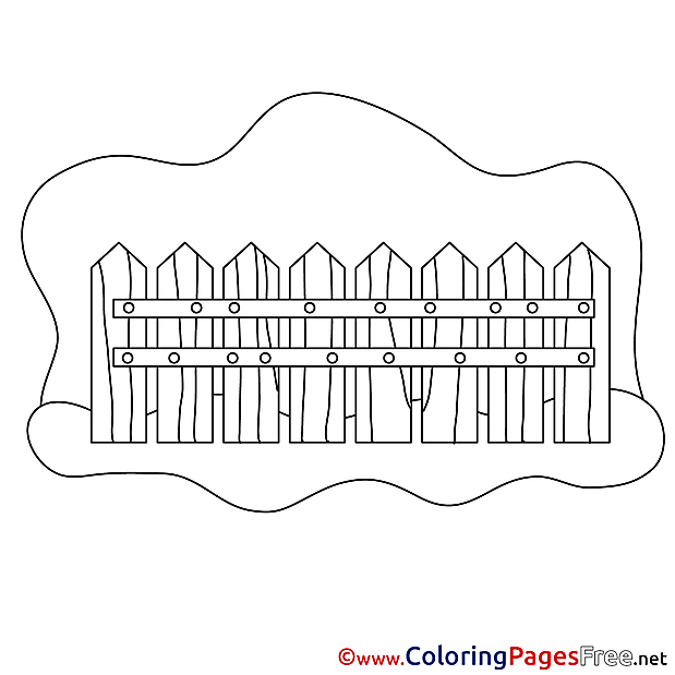 Fence for free Coloring Pages download