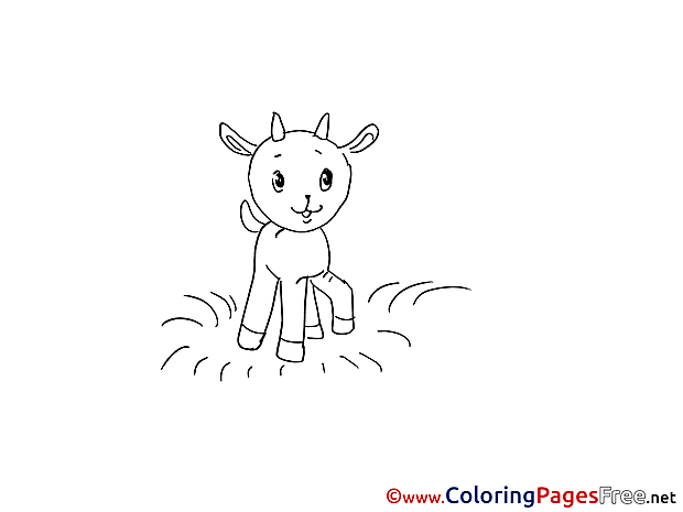 Goatling for Children free Coloring Pages