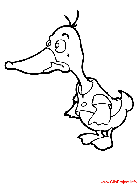 Goose cartoon image to color