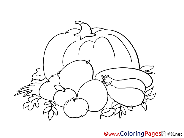 Harvest Colouring Sheet download free