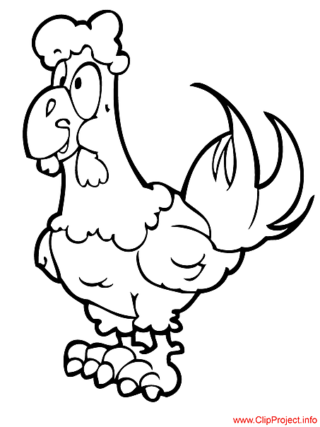 Hen coloring page