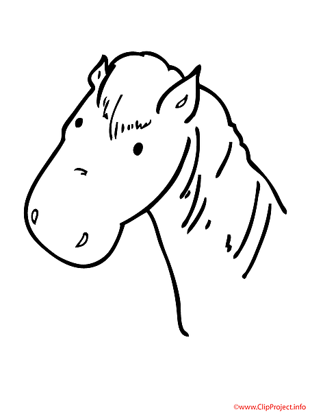 Horse printable coloring page farm