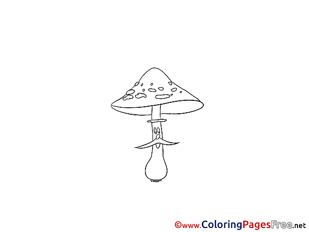 Mushroom Coloring Pages for free