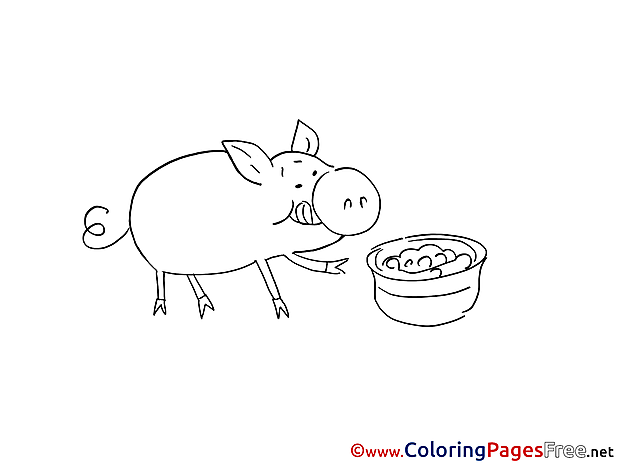 Pig Coloring Sheets download free