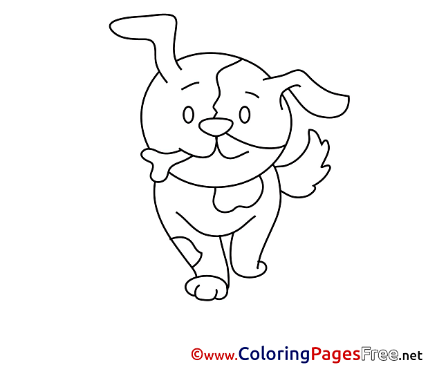 Puppy free Colouring Page download