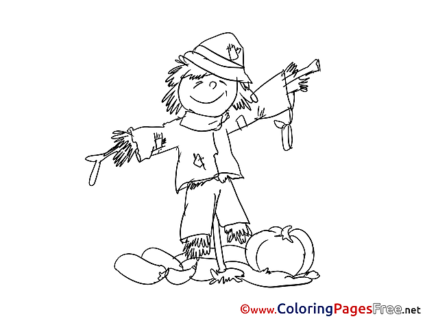 Scarecrow free Colouring Page download