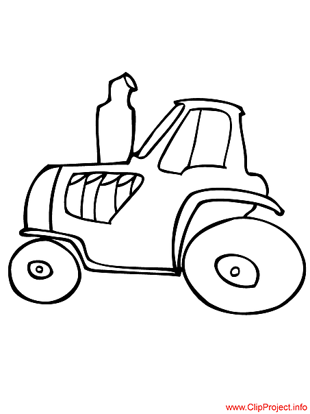 Tractor coloring sheet for free