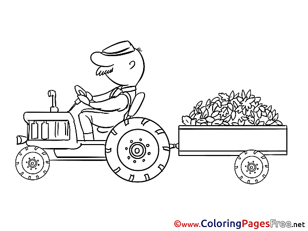 Tractor printable Coloring Pages for free