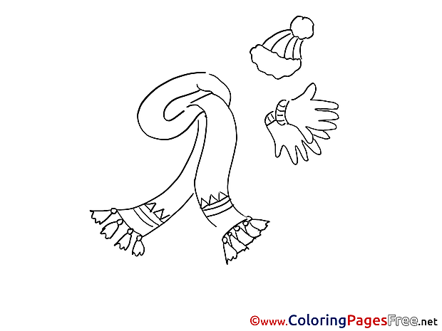 Scarf Colouring Sheet download free