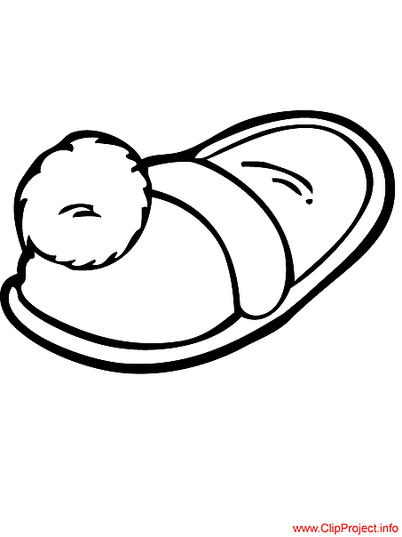 Slippers picture to coloring