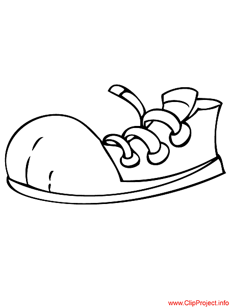 Sports shoe image to coloring