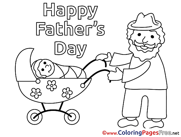 Baby free Coloring Pages Father's Day