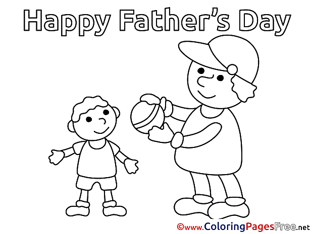 Ball Coloring Pages Father's Day for free