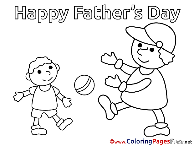 Ball printable Father's Day Coloring Sheets