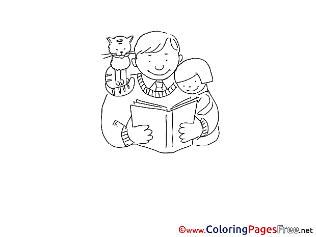 Book printable Coloring Pages Father's Day