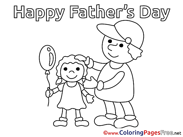 Boy free Father's Day Coloring Sheets