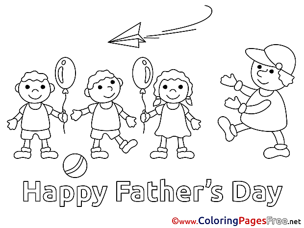 Children Colouring Page Father's Day free