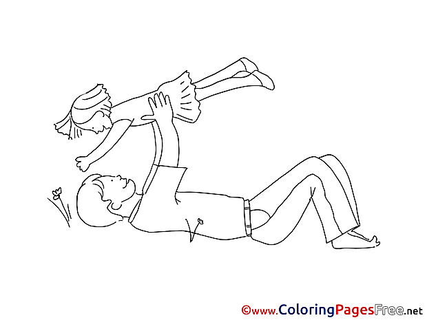 Daughter Father's Day Coloring Pages download