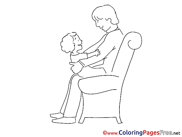Family Father's Day Coloring Pages