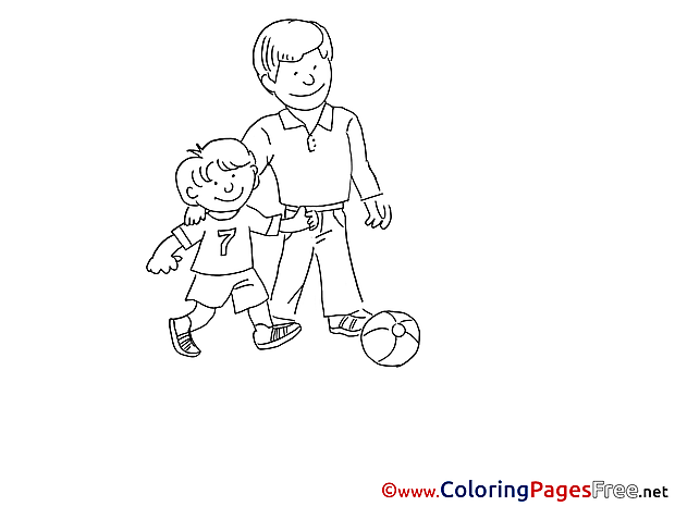 Football Coloring Sheets Father's Day free