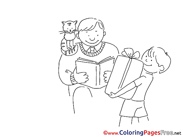 Gift printable Father's Day Coloring Sheets