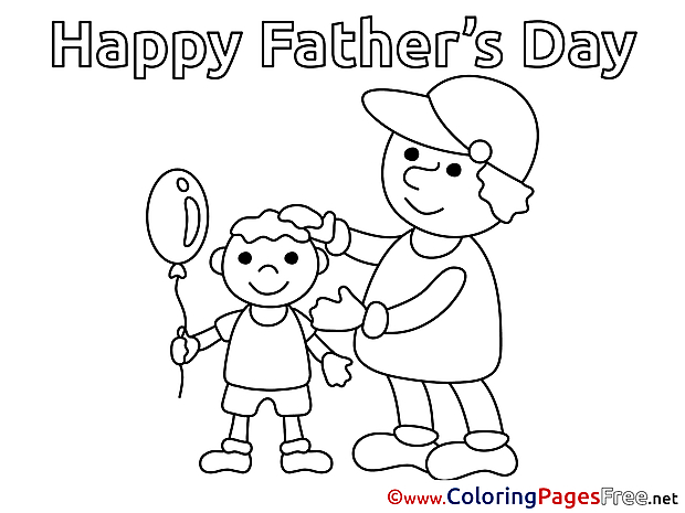 Kids Father's Day Coloring Page