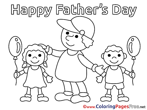 Kids printable Coloring Pages Father's Day