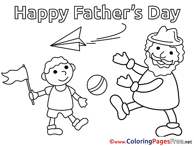 Plane Father's Day free Coloring Pages