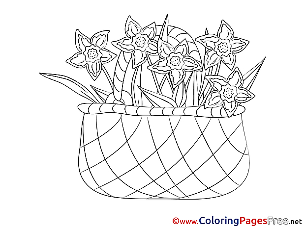 Basket Coloring Pages for free