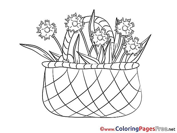 Basket printable Coloring Sheets download