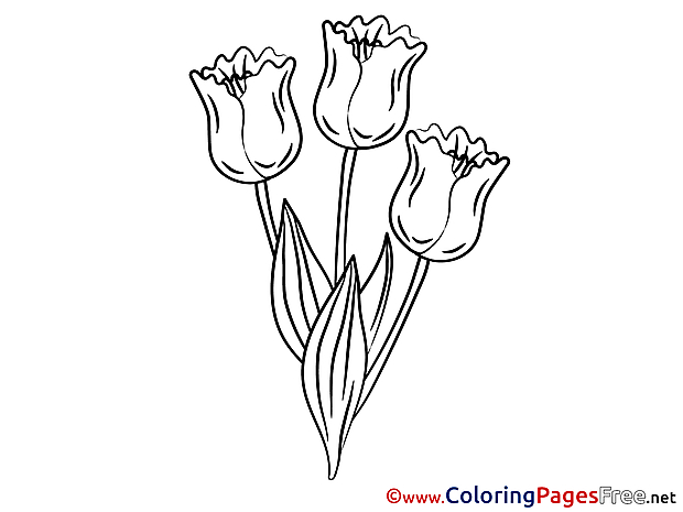 Bouquet Children download Colouring Page