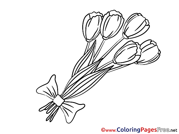 Bouquet for free Coloring Pages download