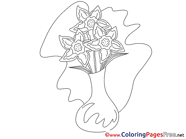 Narcissus Coloring Pages for free