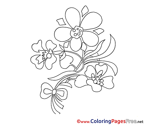 Pansy Children Coloring Pages free