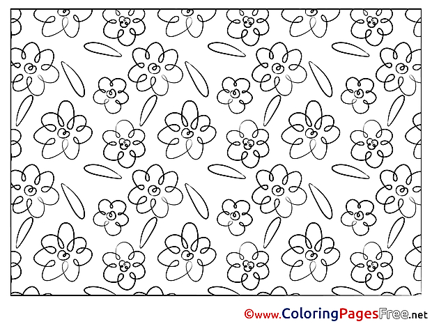 Printable Flowers Coloring Pages for free