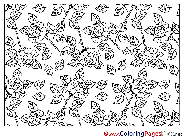 Roses for Children free Coloring Pages