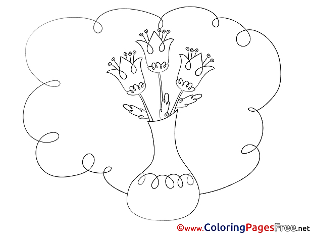 Vase free Colouring Page download