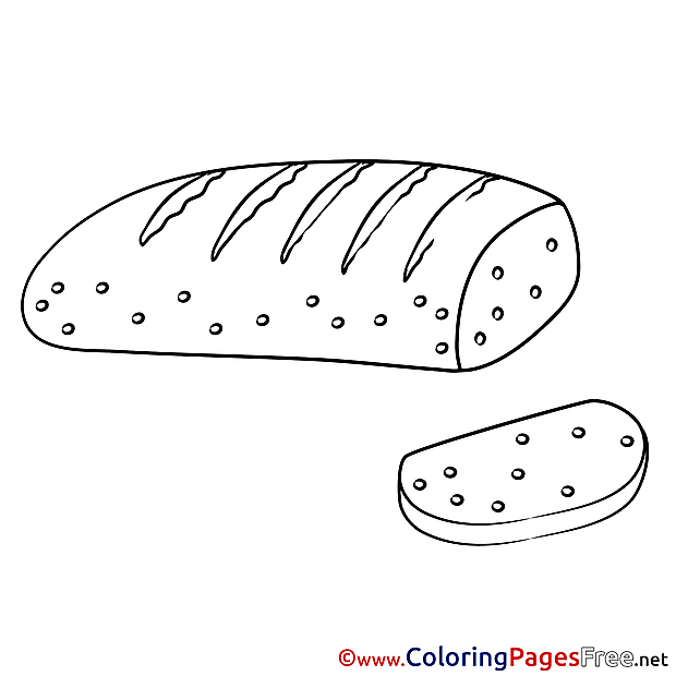 Bread free Colouring Page download