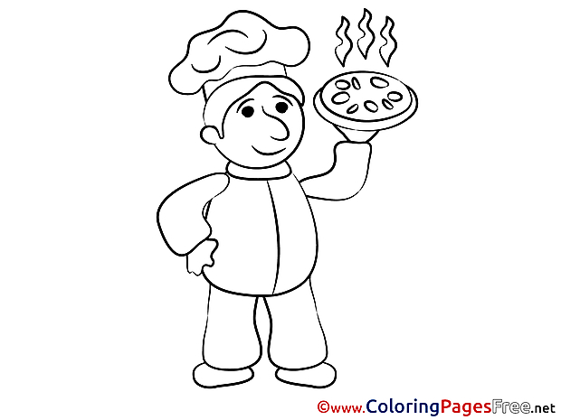 Cook free Colouring Page download