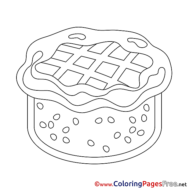 Free Happy Birthday Cake Coloring Sheets