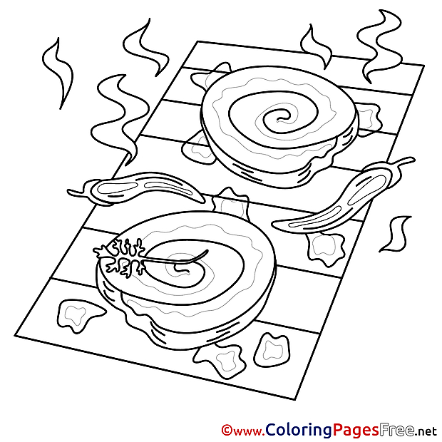 Grill free Colouring Page download