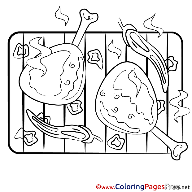 Grill printable Coloring Sheets download