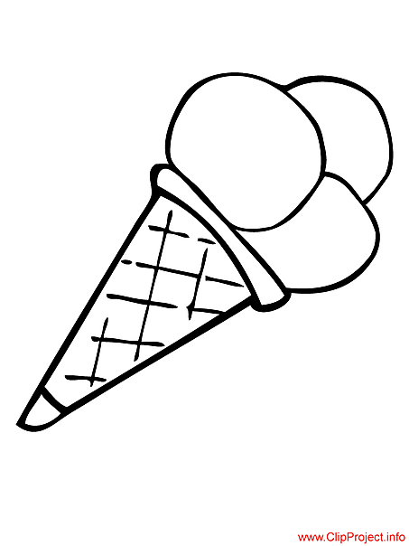 Ice-cream coloring page for free