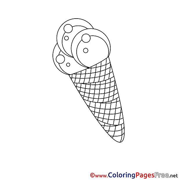 Ice Cream free printable Coloring Sheets