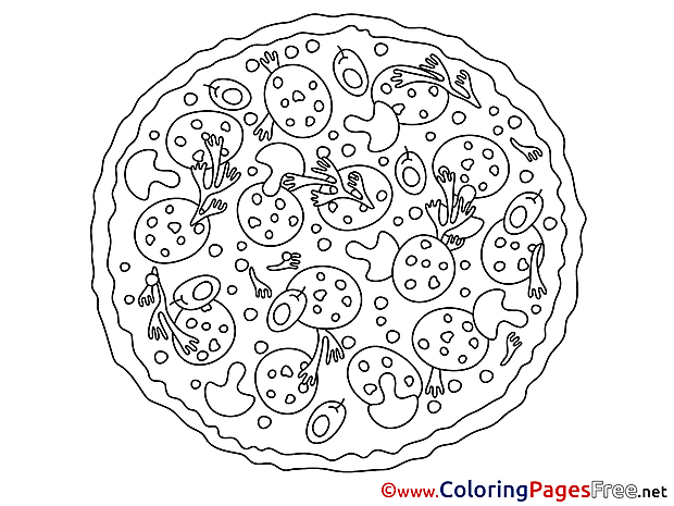 Image Pizza download Colouring Sheet free