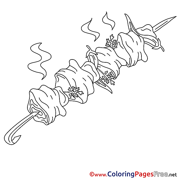 Kebab for free Coloring Pages download