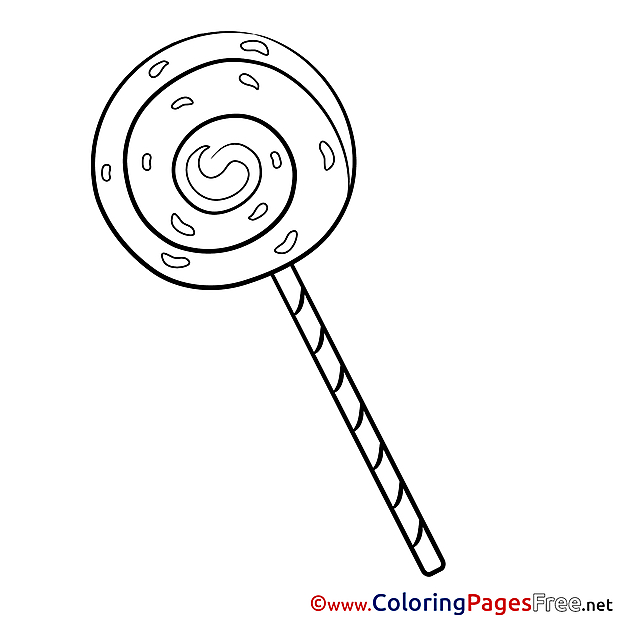 Lollipop for Kids printable Colouring Page