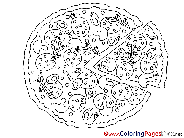 Meal Pizza free printable Coloring Sheets