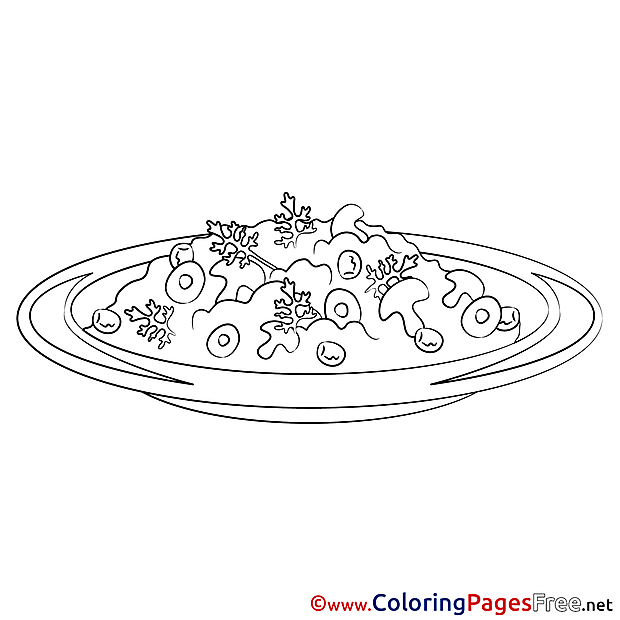 Mushrooms Colouring Page printable free